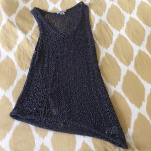 Helmut Lang fishnet long tank.